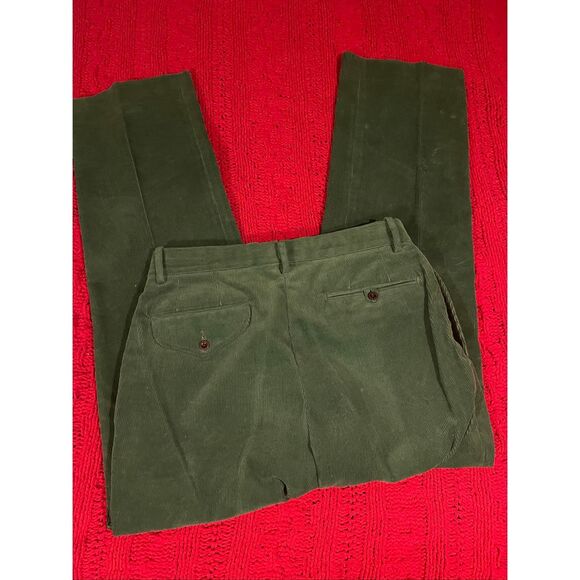 Vintage Polo Ralph Lauren Men’s Holiday Green Corduroy pants 32/30 - Picture 6 of 16